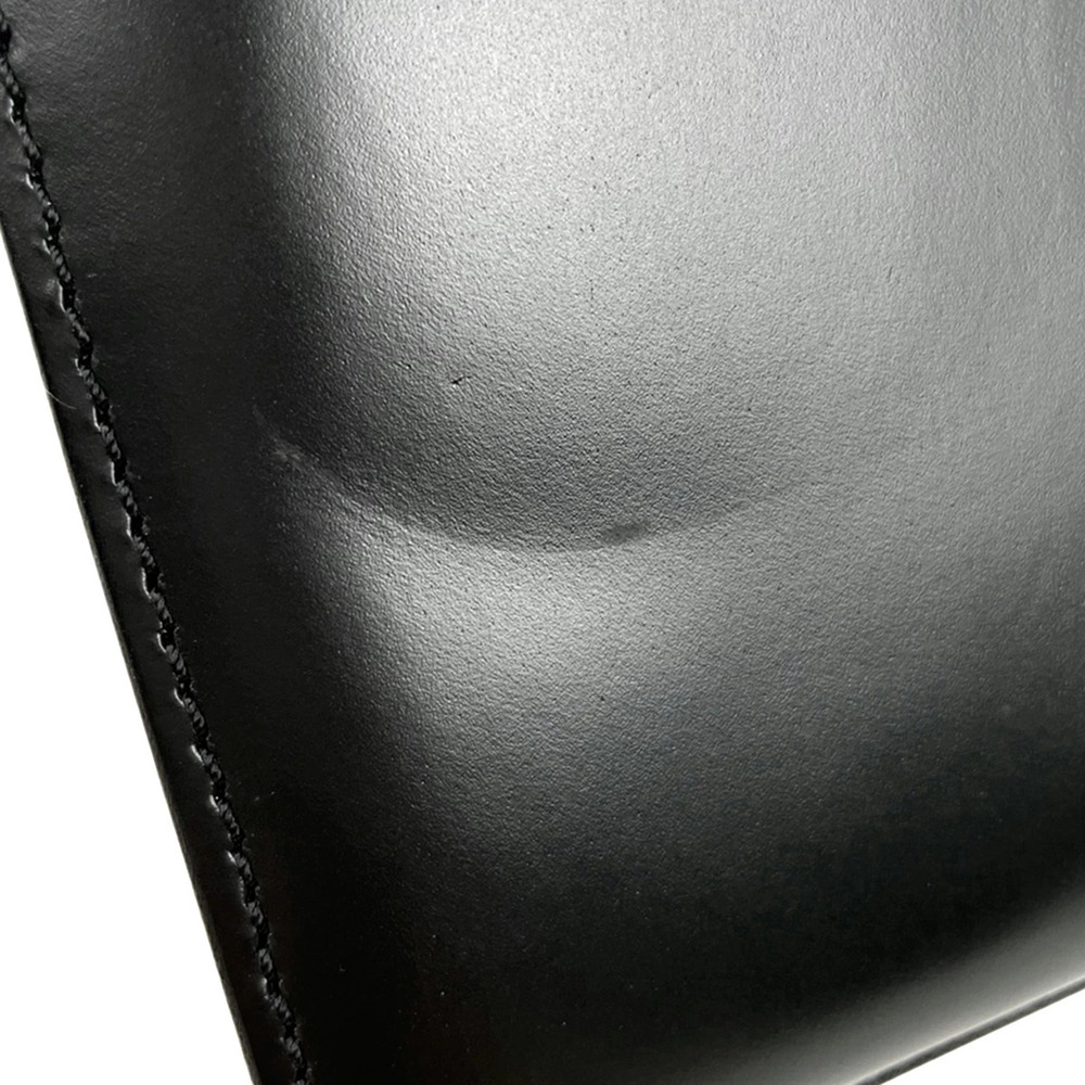 Celine Carriage Handbag Shoulder Bag Logo Leather Black - Picture 3 of 7